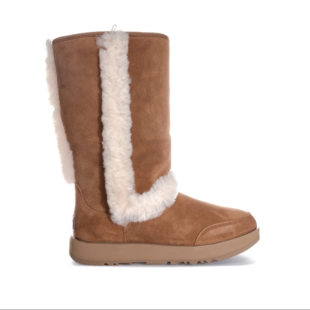 Ugg tall boots shearling trim size 7.5